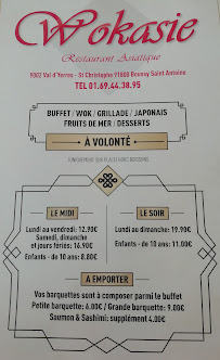 WokAsie à Boussy-Saint-Antoine menu