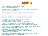 Menu / carte de BURGÓ vista mare à Trani