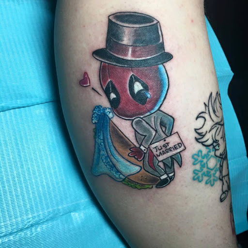 Explore black tattoo cover up ideas, creative tattoo ideas in Towson, available at Layer 3 Collective