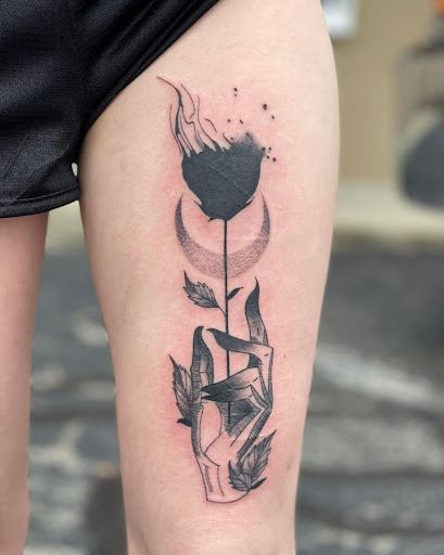 Explore chest shoulder tattoo ideas, creative tattoo ideas in Greenfield, available at Tattoos In Time Studio