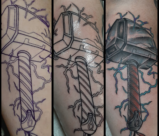 Explore sibling names tattoo ideas, creative tattoo ideas in Lakeview, available at Backwoods Tattoo Studio