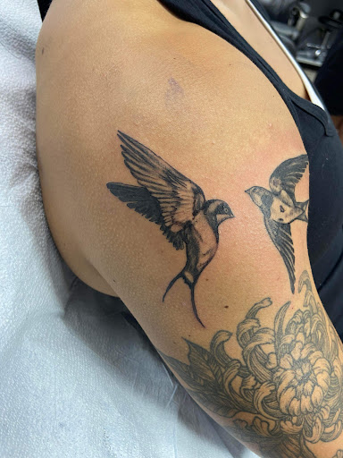 Explore lion family tattoo ideas, creative tattoo ideas in El Paso, available at American Tattoo Society of Ft Bliss