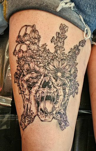 Explore elephant head tattoo ideas, creative tattoo ideas in Toledo, available at Cross Over Tattoo Studio