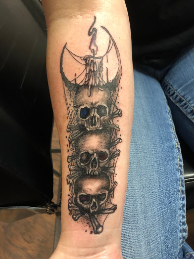 Explore shoulder tattoo ideas, creative tattoo ideas in Alamosa, available at The Shop Tattoo & Comics