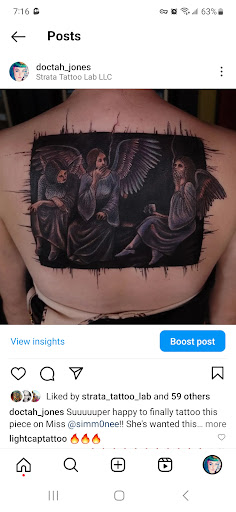Explore island tattoo ideas, creative tattoo ideas in Yucca Valley, available at Strata Tattoo Lab LLC
