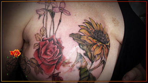 Explore map tattoo ideas, creative tattoo ideas in Minocqua, available at Whisky Rose Tattoo Parlor