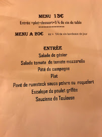Menu / carte de RESTAURANT L'Etoile De l'Est: spécialité, , salades, viandes ,de boeuf, agneau, Poissons, Pâtes de qualité et quantité à Paris