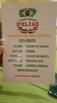 Ristorante churrascaria D'Elias. (Ristorante Brasiliano) à Novi Ligure carte