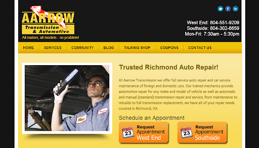 Transmission Shop «Aarrow Transmissions», reviews and photos, 609 Research Rd, Richmond, VA 23236, USA