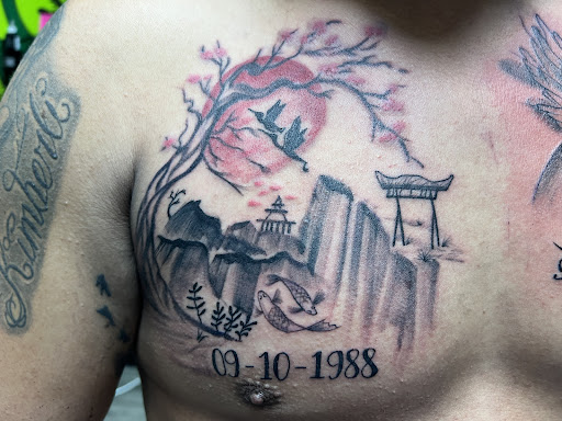 Explore tattoo arm placement ideas, creative tattoo ideas in Spokane, available at Platinum Rose Tattoo Studio