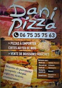 Menu / carte de Dani pizza Saint nazaire de valentane à Saint-Nazaire-de-Valentane
