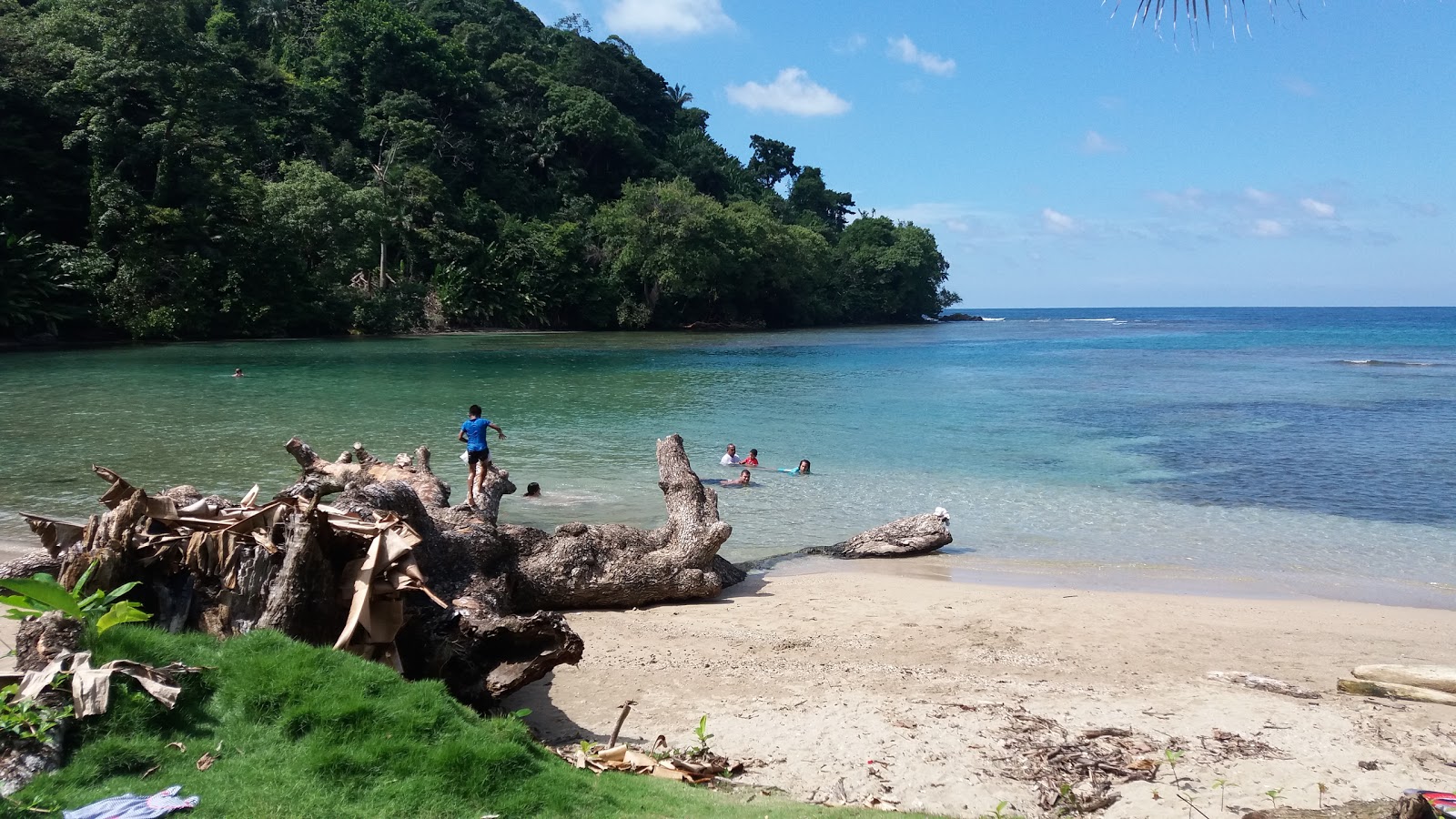 Foto di Puerto Frances Beach con una superficie del sabbia beige e ciottoli