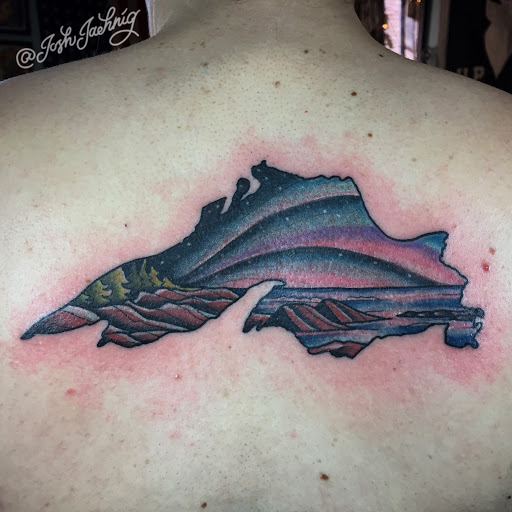 Explore dragon back tattoo ideas, creative tattoo ideas in Houghton, available at Bramble & Stag Tattoo Parlour