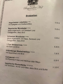 Restaurant Bayerischer Hof à Bodenmais carte