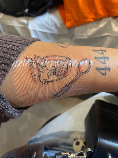 Explore cloud sleeve tattoo ideas, creative tattoo ideas in Montgomery, available at Flying Eye Tattoo Studio