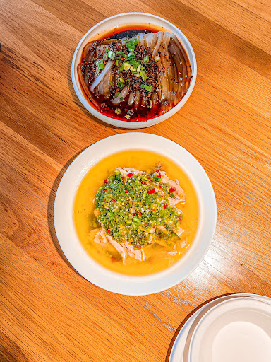 Spicy sour noodle and spicy oil chicken 