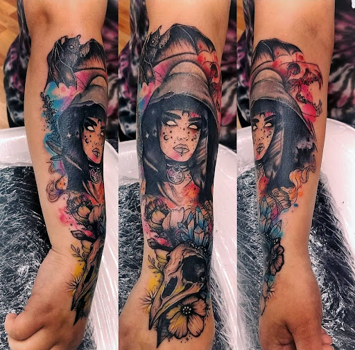 Explore tattoo ideas behind the ear, creative tattoo ideas in Benton, available at Spectrum Tattoo