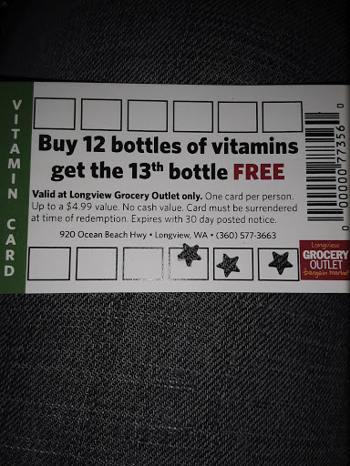 Grocery Store «Grocery Outlet Bargain Market», reviews and photos, 920 Ocean Beach Hwy, Longview, WA 98632, USA