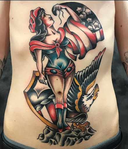 Explore bleeding heart tattoo ideas, creative tattoo ideas in Georgetown, available at Iron Rite Tattoo South