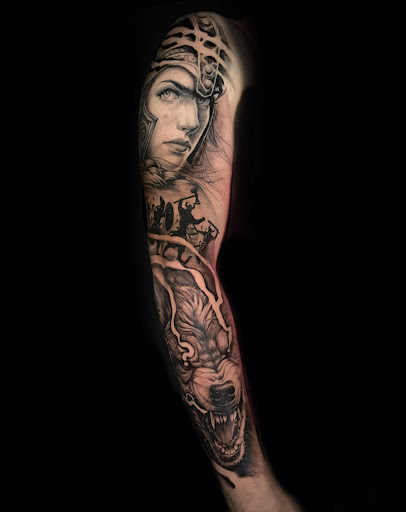 Explore angel tattoo ideas, creative tattoo ideas in Barre, available at Rock City Tattoo