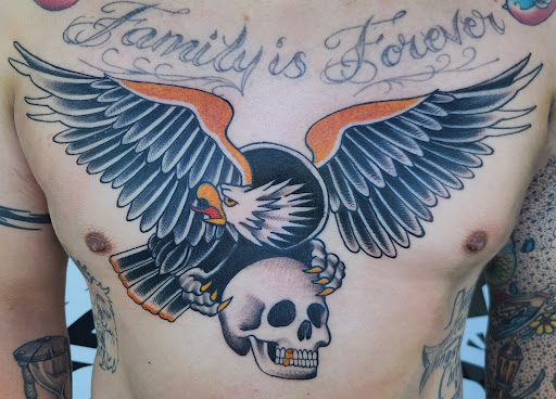 Explore back of head tattoo ideas, creative tattoo ideas in Clarkston, available at Rogue Tattoo