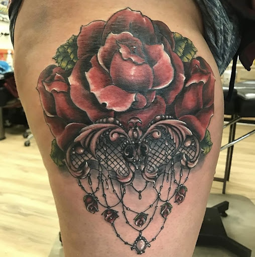 Explore lips tattoo ideas, creative tattoo ideas in Fort Collins, available at Solana Tattoo Company