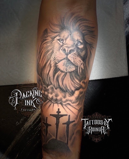 Explore ironman triathlon tattoo ideas, creative tattoo ideas in Kailua Kona, available at Packing Ink Tattoos