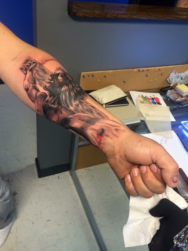 Explore bottom of foot tattoo ideas, creative tattoo ideas in Corona, available at Crop Circles Tattoo Studio