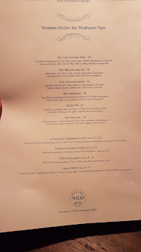 Madame Ngo Une Brasserie Hanoi à Berlin menu