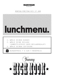 Mam-Mam Burger à Nuremberg menu