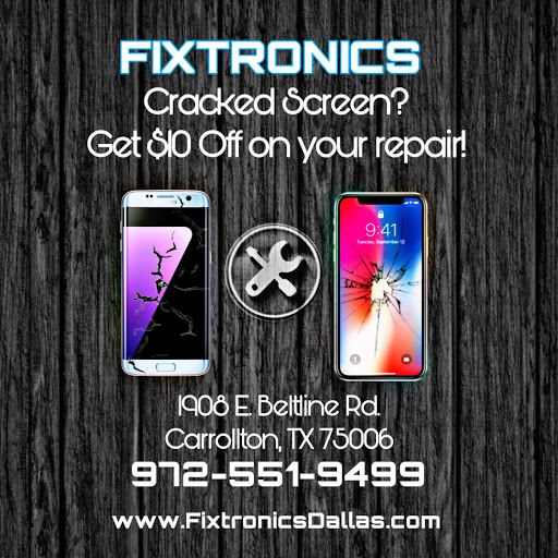 Electronics Repair Shop «Fixtronics - Cell Phone & Electronics Repair», reviews and photos, 1908 E Belt Line Rd, Carrollton, TX 75006, USA
