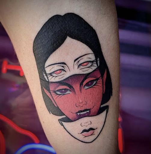 Explore road trip tattoo ideas, creative tattoo ideas in Savannah, available at Tramp Art Studios