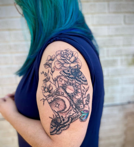 Explore folklore tattoo ideas, creative tattoo ideas in Kannapolis, available at Ink Station Tattoo Studio