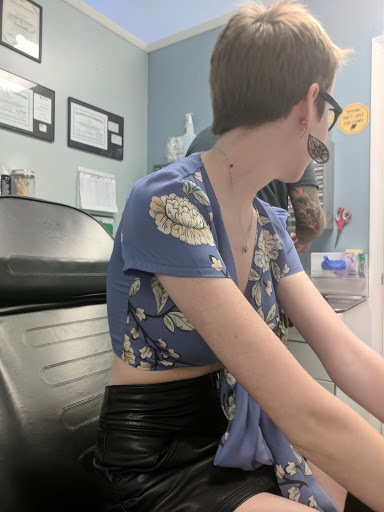 Explore demon slayer tattoo idea, creative tattoo ideas in Charleston, available at MOLA Piercing and Fine Jewelry