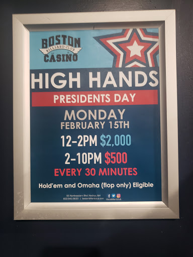 Bar & Grill «Boston Billiard Club & Casino», reviews and photos, 55 Northeastern Blvd, Nashua, NH 03062, USA