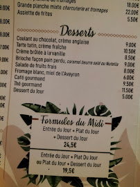 Restaurant Le Petit L'or à Paris (le menu)