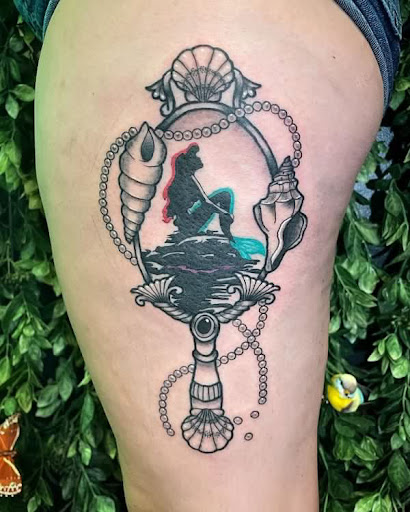 Explore girl sleeve tattoo ideas, creative tattoo ideas in Modesto, available at Dying Art Tattoo