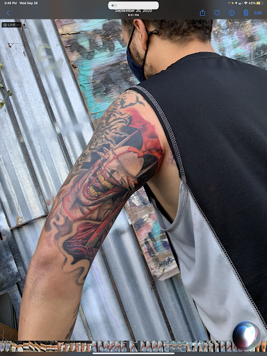 Explore hands tattoo ideas, creative tattoo ideas in El Paso, available at Mind Over Needle Tattoo Studio