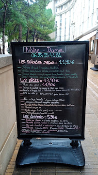 Restaurant Notre Dame à Montpellier (la carte)