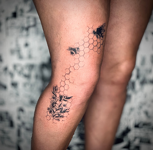 Explore alpha omega tattoo ideas, creative tattoo ideas in Farmingville, available at LizArt Ink tattoo