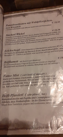 Wolpertinger à Garmisch-Partenkirchen menu