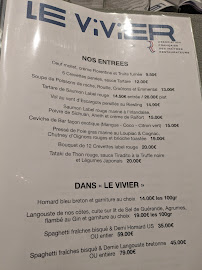 Le Vivier à Nancy menu