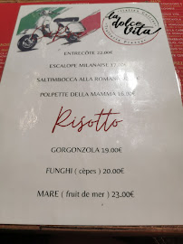 La Dolce Vita à Sainte-Maxime menu