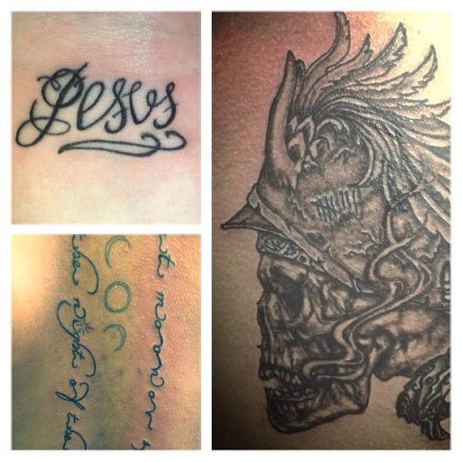 Find tattoo ideas between breast for your next unique tattoo in Fredericksburg at Figure 8 Ink Studios