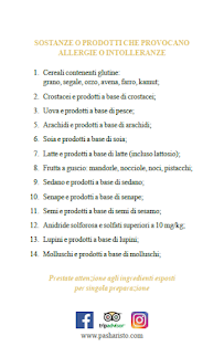 IL PASHÀ à Intimiano menu