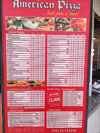 Menu du American Pizza à Feucht
