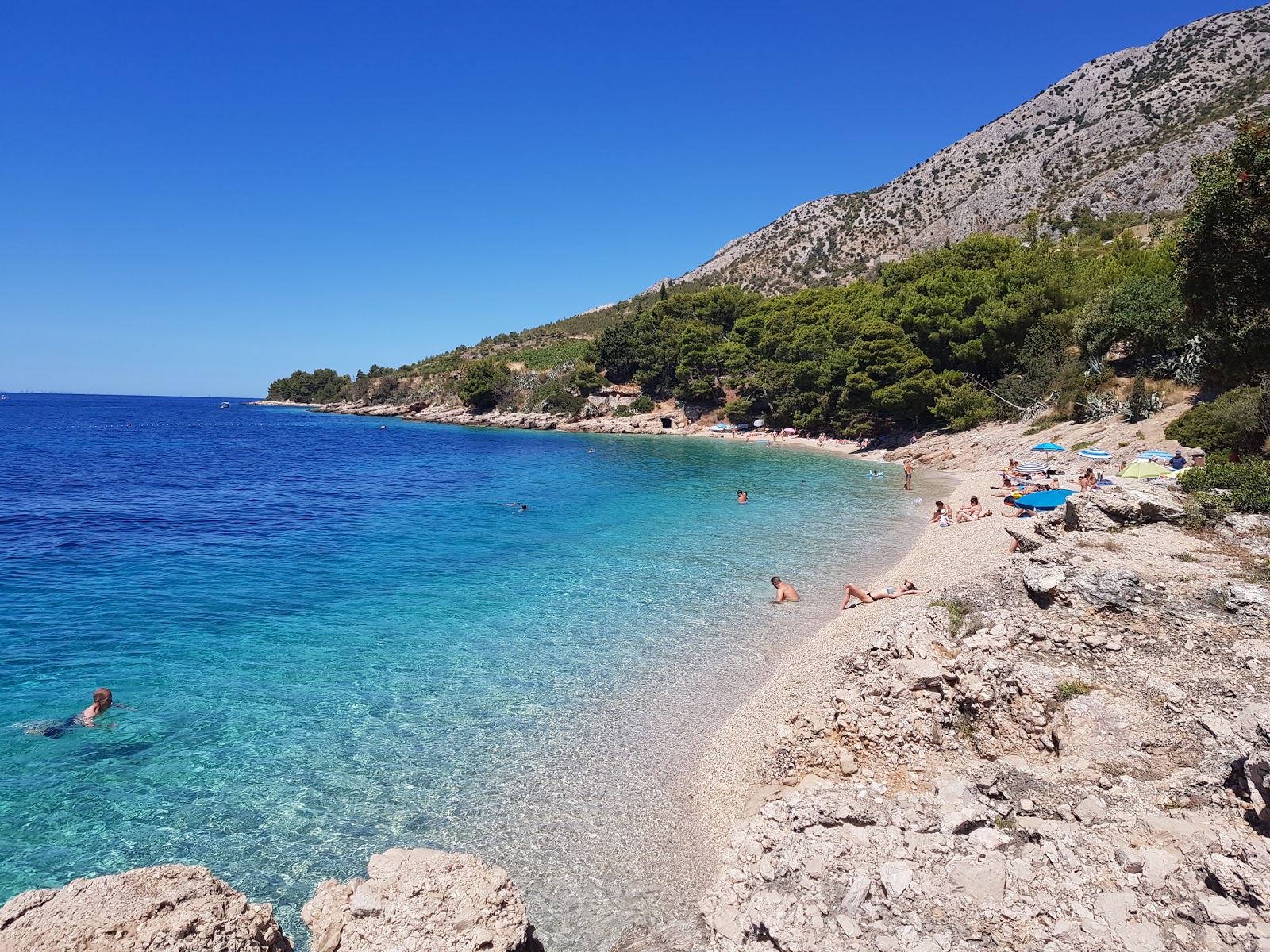 Photo of Murvica beach with light fine pebble surface