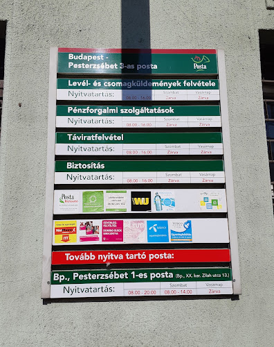 Budapest-Pesterzsébet 3-as Posta - Futárszolgálat