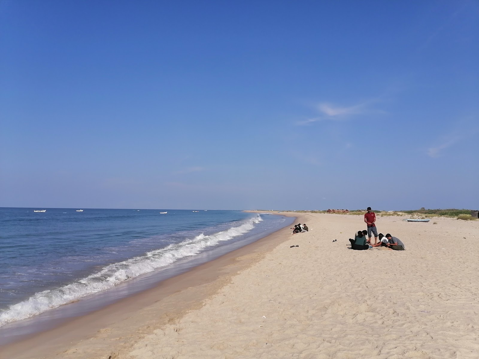 Fotografija Dhanushkodi Beach II z svetel pesek površino