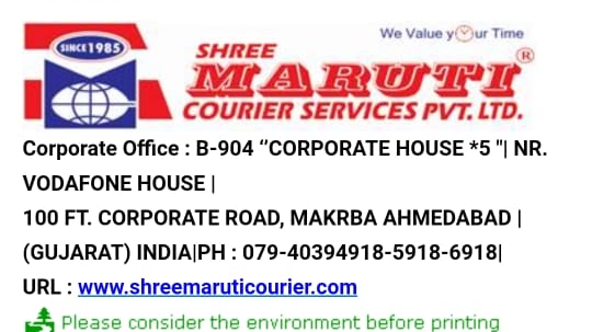 Shree maruti couriers services pvt . Ltd